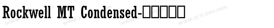 Rockwell MT Condensed字体转换